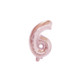 Large Foil Number Air-fill and Helium Balloons (0-9) - Rose Gold